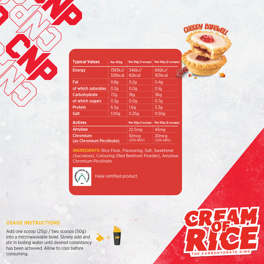 CNP Cream Of Rice 2kg (Cherry Bakewell)