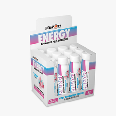 Energy Pre-Workout Shots Fizzy Bubblegum Bottles